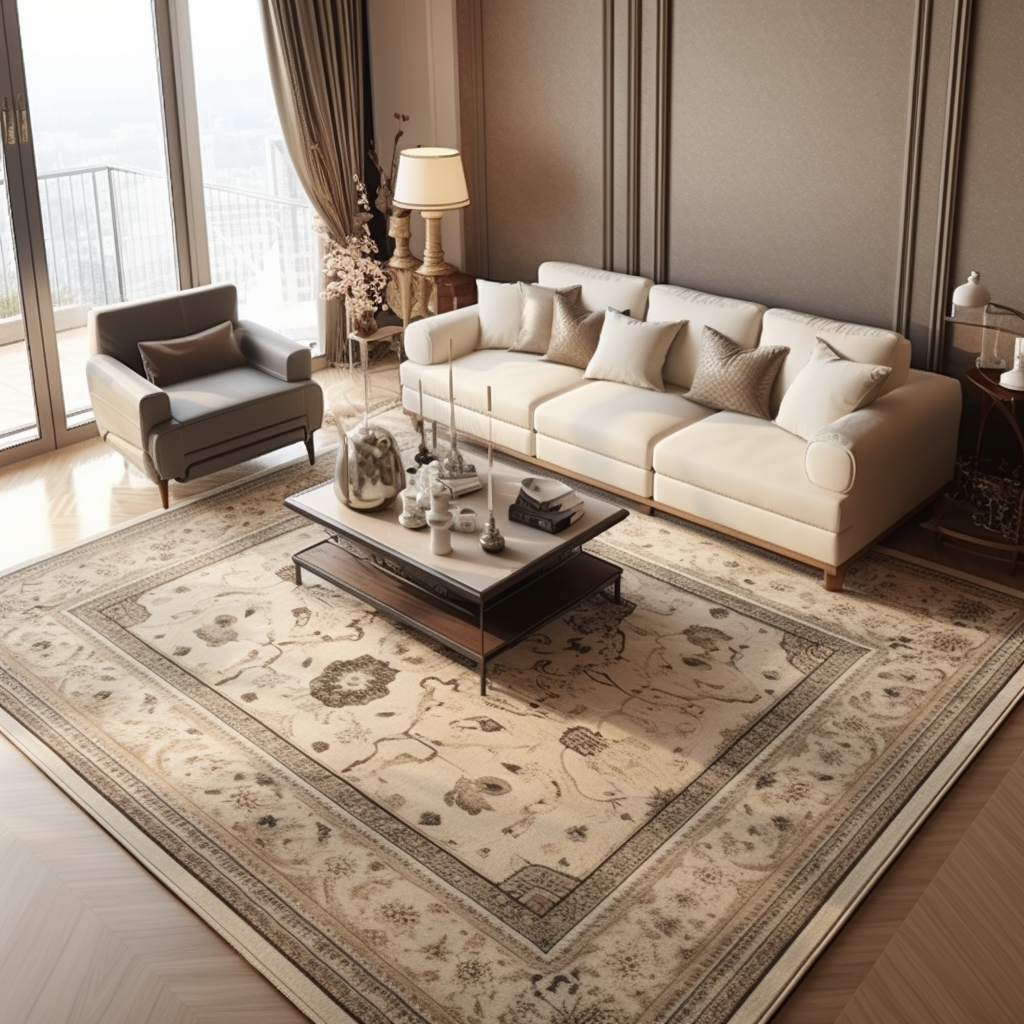 luxury area rug | luxury living room essentials